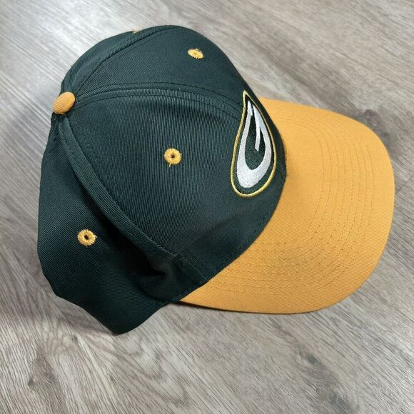 Vintage Green Bay Packers Hat Snapback‎ NFL Football Logo 7 Green Yellow Cap - Picture 7 of 8